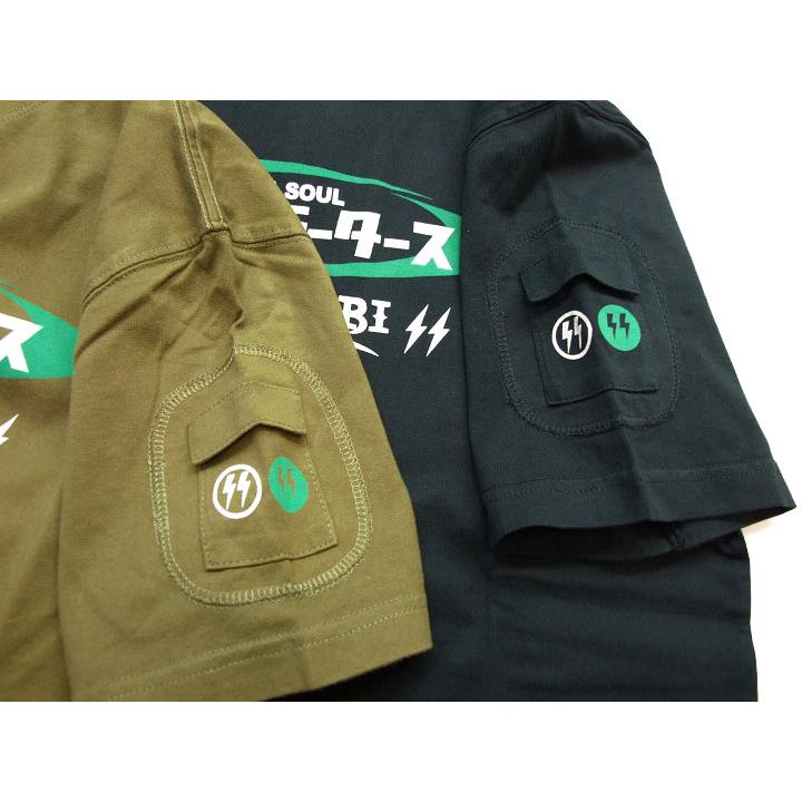 カミナリモータース Tシャツ ランクル 半袖Tシャツ KMT-199 雷 昭和 旧 
