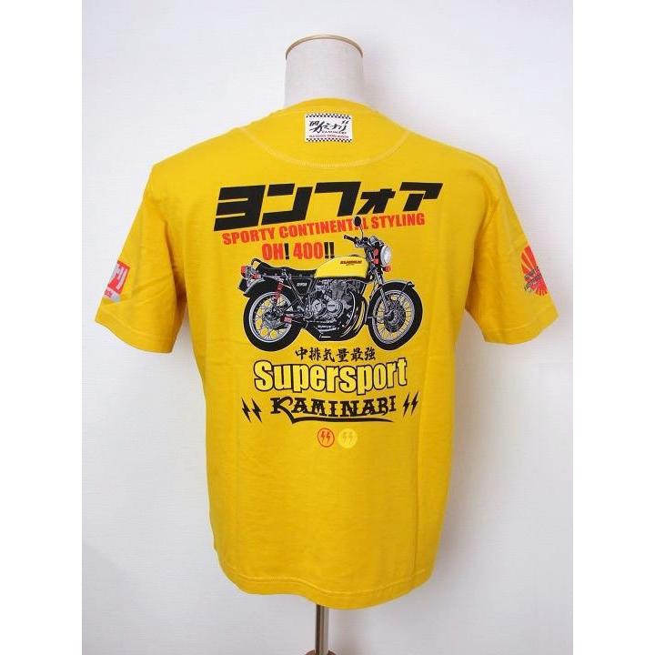 カミナリモータース tシャツ  半袖Tシャツ KMT-207 雷　エフ商会　OH!400!! メンズ半t 人気のバイクモチーフ｜k-2climb｜07