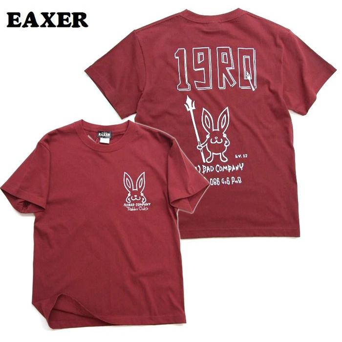うさぎTシャツ EAXER デビルウサギ半袖Tシャツ 男女兼用 半T KT-19002