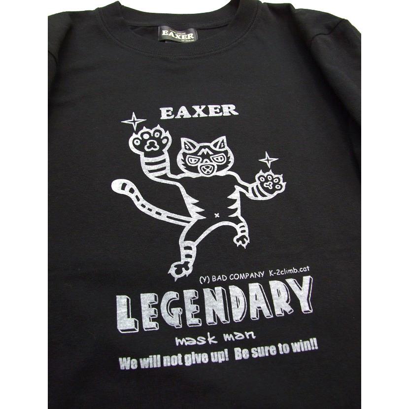 EAXER 伝説の猫マスクマンTシャツ 男女兼用 イークサー ねこ半袖T