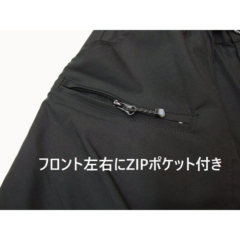メンズストレッチパンツ OUTDOOR 撥水ジョガーパンツ Wジップポケット