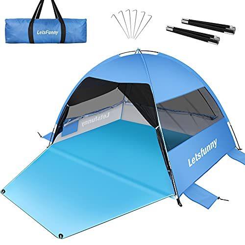 ビーチテントLarge Easy Setup Beach Tent,Anti-UV Beach Shade Shelter Beach Canopy