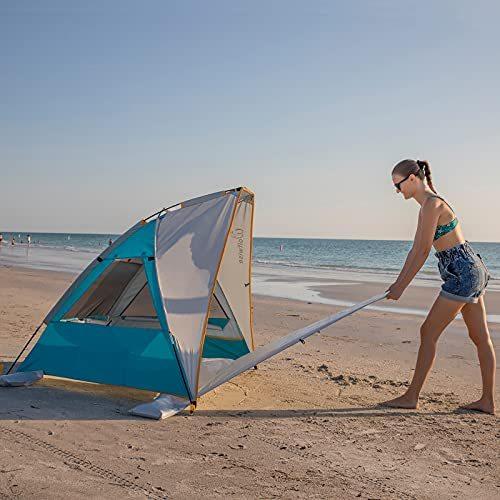 ビーチテントWolfWise 3 Person Portable Beach Tent UPF 50+ Sun Shade Canopy Umbrel|k-a-trade|04
