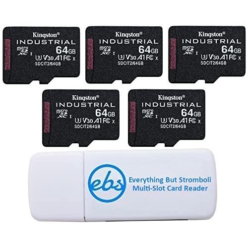 マイクロsdカードKingston Industrial MicroSD 64GB メモリーカード (5 パック) クラス10 アダプタ付き (SDC