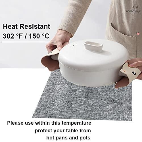 30％オフセール ランチョンマットWeabetfu Cloth Placemats Set of 6 Heat Resistant Dining Table Place