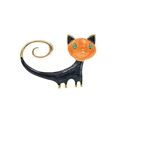 Krementz クレメンツ＊青い目の猫のブローチ＊14k ヴィンテージ