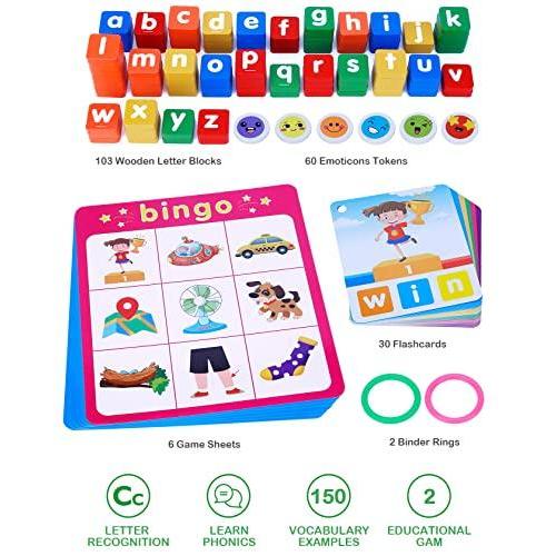 販売の在庫 英語 カード はじめて |Learning Activity Kit with Bingo Game for Kids Preschool Kinde