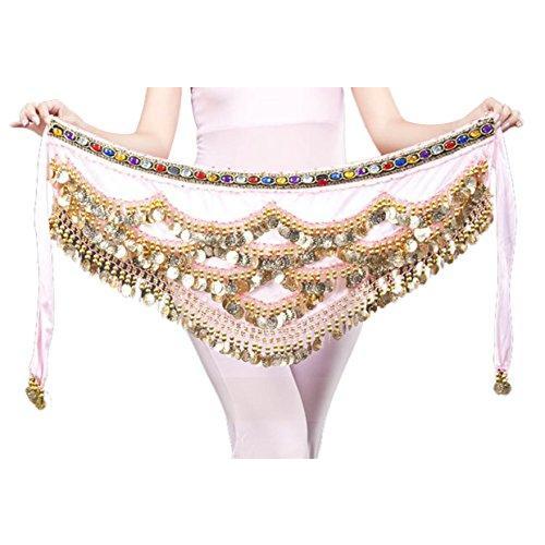 ヒップスカーフ |Aivtalk ベリーダンス ヒップスカーフ ゴールドコイン ベリーダンスコスチューム スカートラップベルト US サイズ: 61