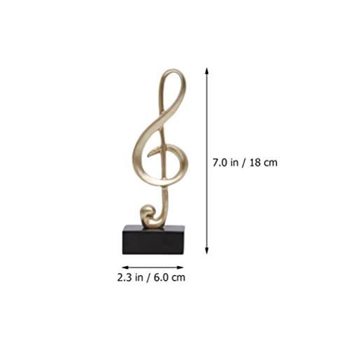 新価格版 オルゴール |LIFKOME 3個 音符 装飾 像 ミュージカル ギフト 置物 ピアノ 彫刻 ホーム アート 音楽 装飾 樹脂 ノート 置物 卓上 音