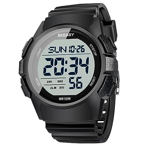 腕時計 メンズ デジタル Beeasy Men Digital Sports Watch,防水 Watch with Stopwatch