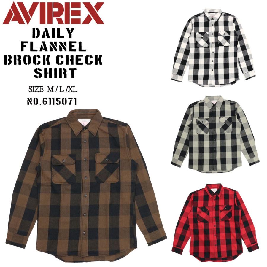 Avirex アビレックス 長袖 シャツ デイリー フランネル ブロック チェックシャツ メンズ トップス アメカジ ミリタリー 01 14 34 55 通常商品 Avi K Aiya 通販 Yahoo ショッピング