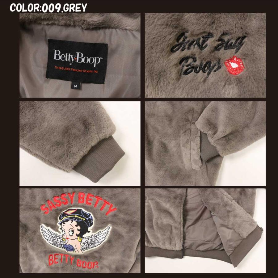 BETTY BOOP ベティ・ブープ ボアジャケット ファー ブルゾン BETTY BOOP ベティ・ブープ ボアジャケット ファー ブルゾン