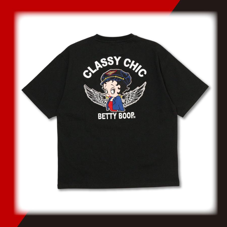 メール便発送 Betty Boop ベティブープ 半袖 Tシャツ 871907 刺繍