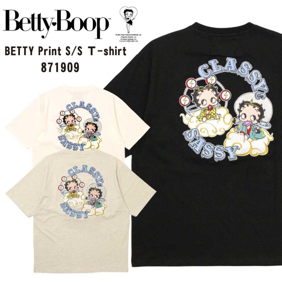 メール便 Betty Boop ベティブープ 半袖 Tシャツ 871909 刺繍 プリント