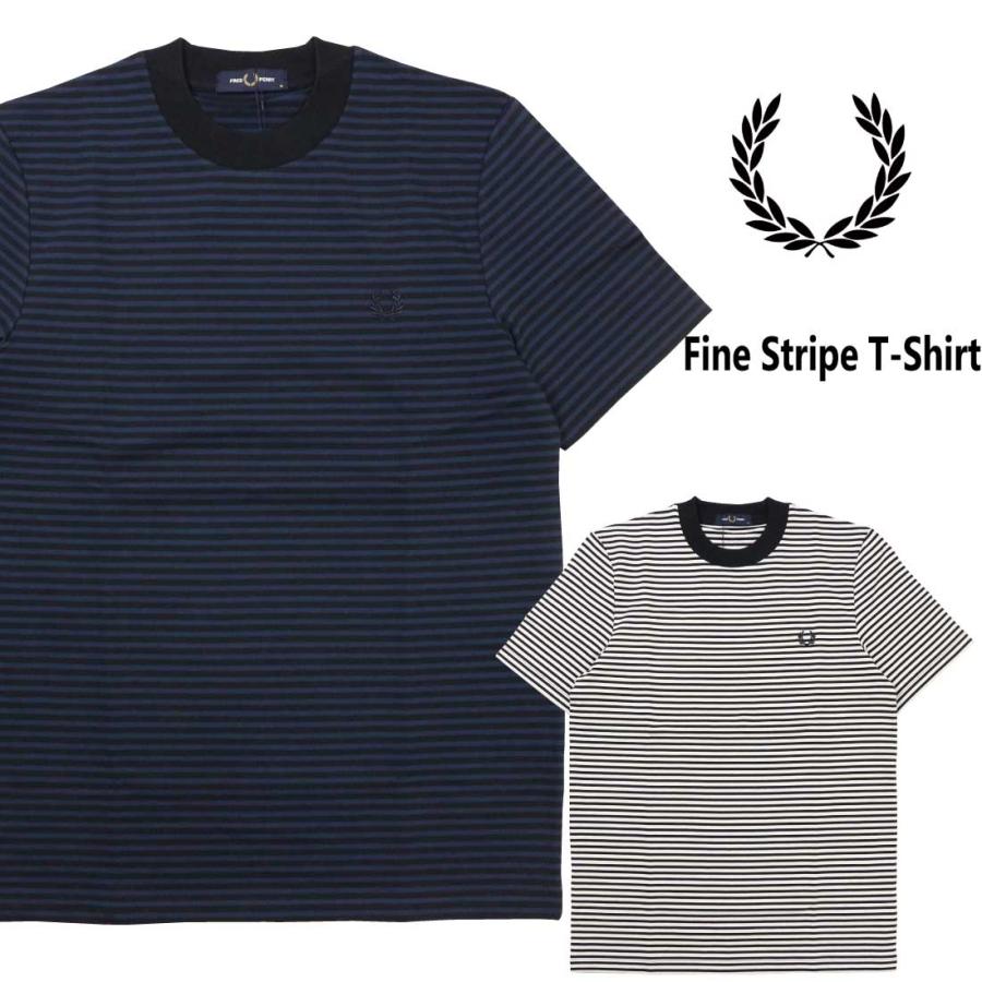 関税送料込！【FRED PERRY】ファインストライプ Tシャツ FRED PERRY (フレッドペリー) ファイン ストライプ Tシャツ