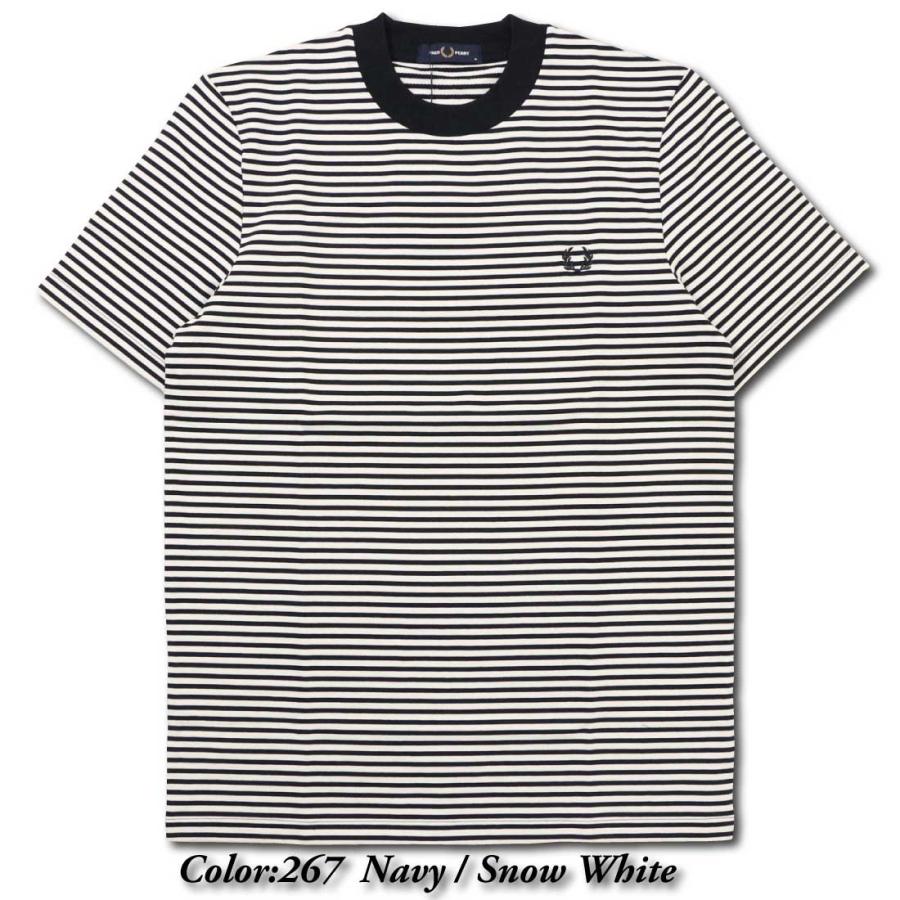FRED PERRY フレッドペリー 半袖 Tシャツ Fine Stripe T-Shirt