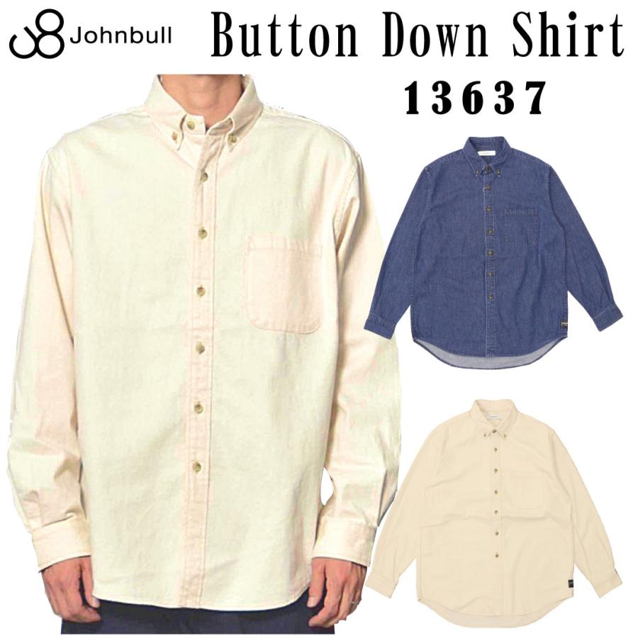 Johnbull ジョンブル 長袖 シャツ デニム ボタンダウン シャツ メンズ トップス カジュアル ナチュラル 003 012 通常商品 Jb K Aiya 通販 Yahoo ショッピング