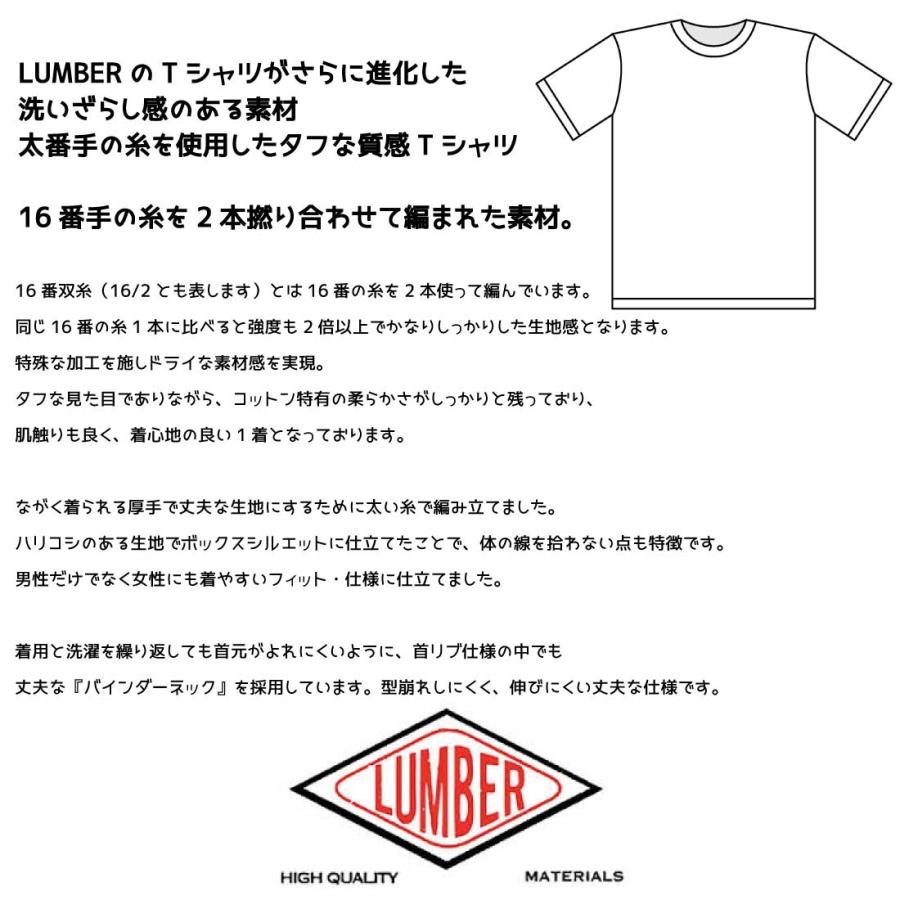 メール便 発送 LUMBER ランバー 半袖  Tシャツ GOOD FISHING DAY プリントTシャツ 241529 メンズ クルーネック カジュアル｜k-aiya｜02