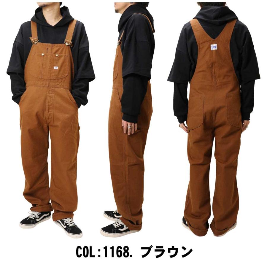 値下げ！Leeオーバーオール　ブラウン Lサイズ Lee（リー） LM7254 定番 デニム オーバーオール ワーク仕様 DUNGAREES