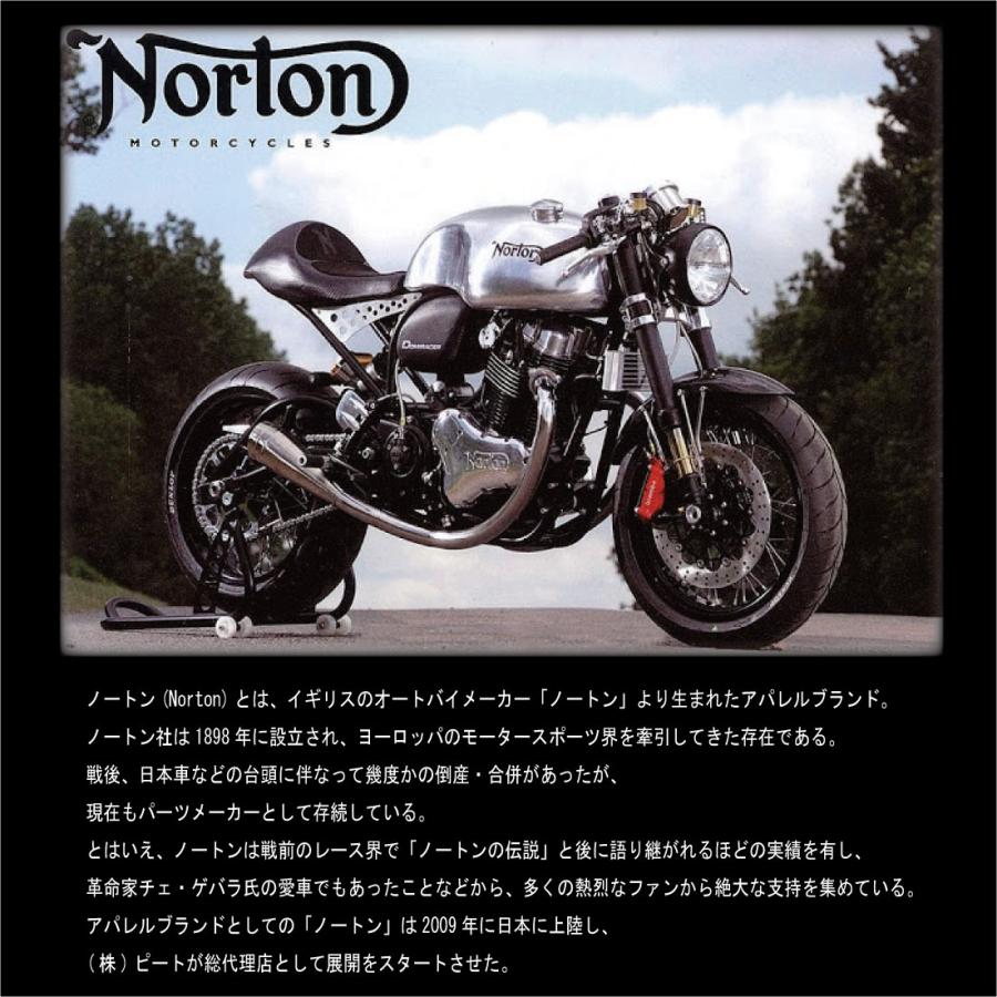 Norton ノートン 服 オンブレチェック 6分袖 シャツ 242N1506B ロゴ 刺繍 ラメ刺繍 白 赤 青 チェック柄 アメカジ バイカー バイク メンズ｜k-aiya｜05