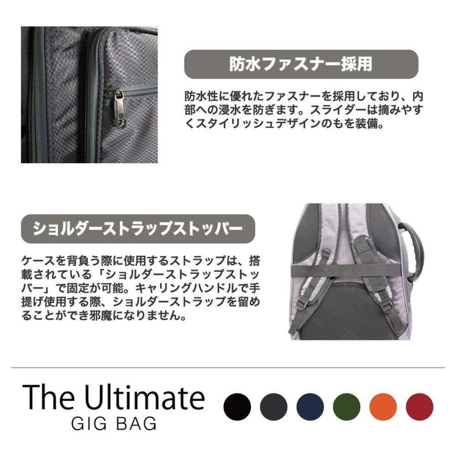 【A】KC★極厚20mmクッション★エレキベース用ギグバッグ★ブラック★リュック式★防水設計★大型ポケット★ギグケース★GB-EB1/BK_3