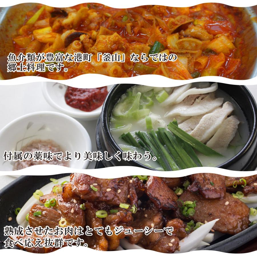 お取り寄せ 韓国グルメセット 釜山を食べようセット お取り寄せグルメ 韓国食品 通販 おすすめ ナッコプセ テジクッパ 豚カルビ お得 韓国旅行 韓国 釜山名物｜k-bibim｜09