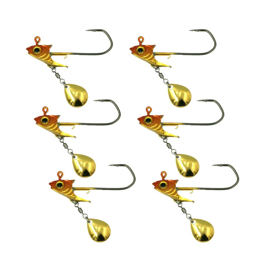 Blue Ocean ブルーオーシャン ジグヘッド セット 12ｇ ブレード付き 6個セット シーバス バス ロックフィッシュ