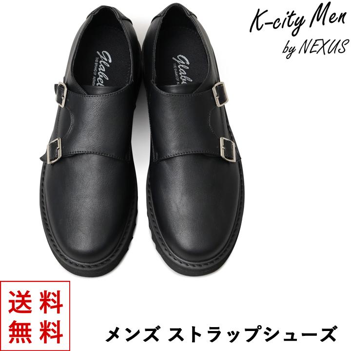 シューズ メンズ ダブルモンクストラップシューズ 厚底 シャーク シューズ メンズ ダブルモンクストラップシューズ 厚底 シャーク