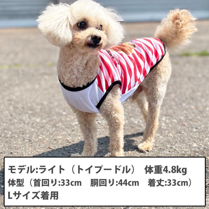 はっぴーDOG 犬 服 夏 メッシュ タンクトップ ボーダー くま クマ柄