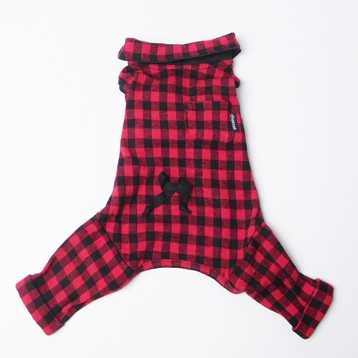 赤と黒のチェック犬服 はっぴーDOG 犬服 犬 服 秋冬 秋 冬 犬の服 おしゃれ トイプードル