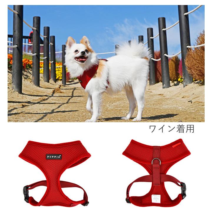 犬 リード ハーネス セット 胴輪 小型犬 中型犬 シンプル 可愛い 簡単装着 柔らかい 首 負担 少ない 抜けにくい おしゃれ メッシュ 涼しい 可愛い パピア シンプ｜k-city｜08