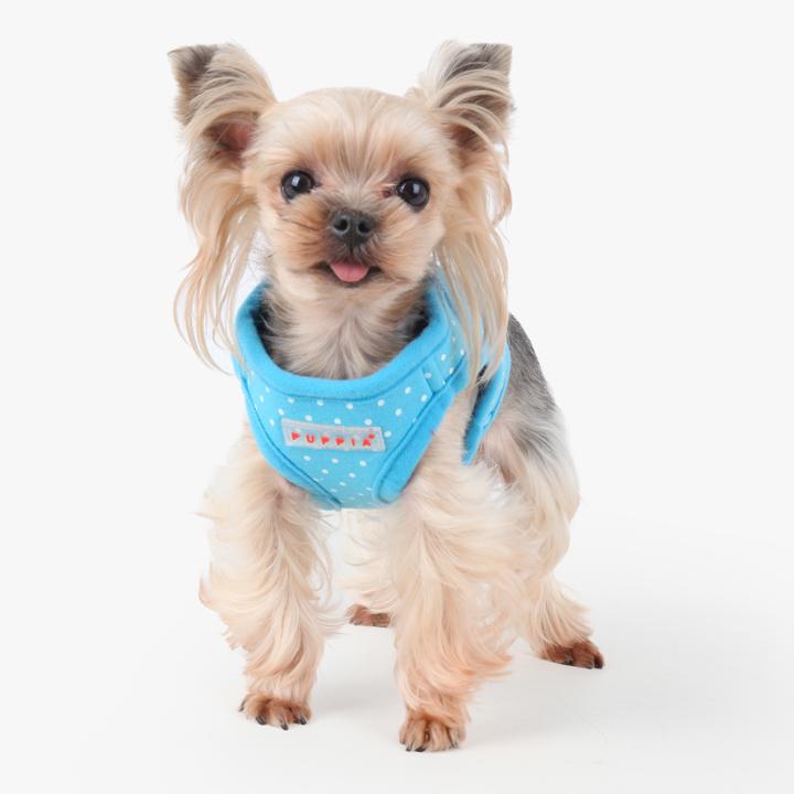 犬 服 夏 ハーネス PUPPIA パピア 正規品 マジックテープ 胴輪 ドット