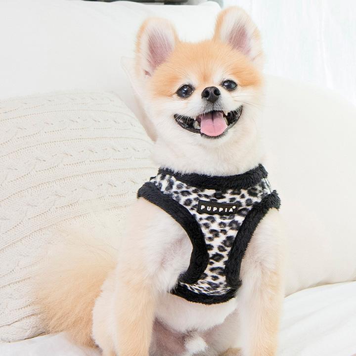 はっぴーDOG ハーネス 犬 ヒョウ柄 首の負担が少ない 小型犬 中型犬