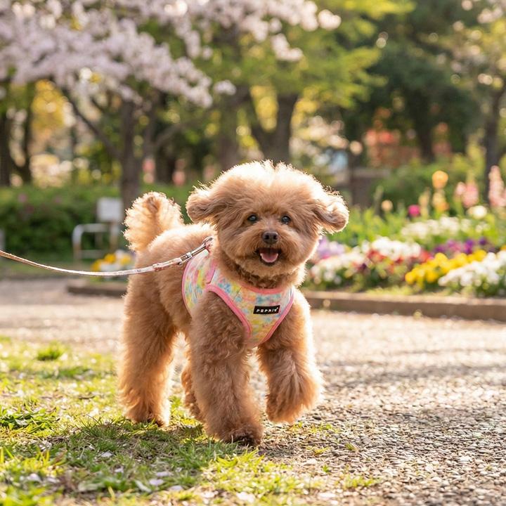 はっぴーDOG ふんわり春色ベストハーネス 犬 ハーネス パピア PUPPIA