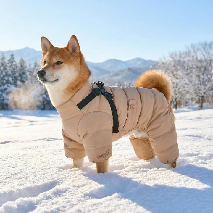 はっぴーDOG 犬 服 犬服 いぬ 犬の服 ジャケット ハーネス付き つなぎ