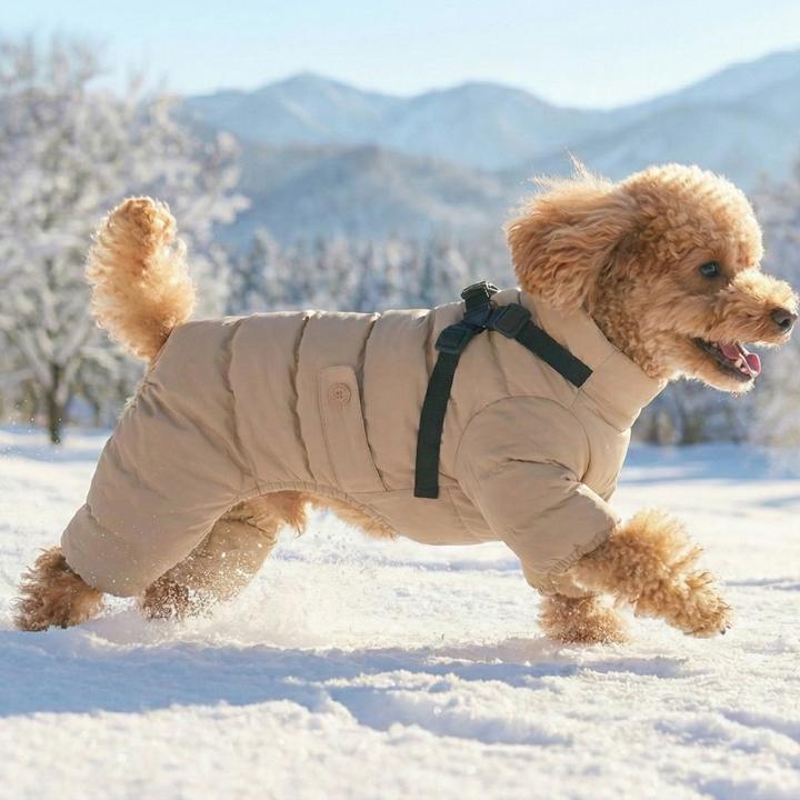 はっぴーDOG 犬 服 犬服 いぬ 犬の服 ジャケット ハーネス付き つなぎ