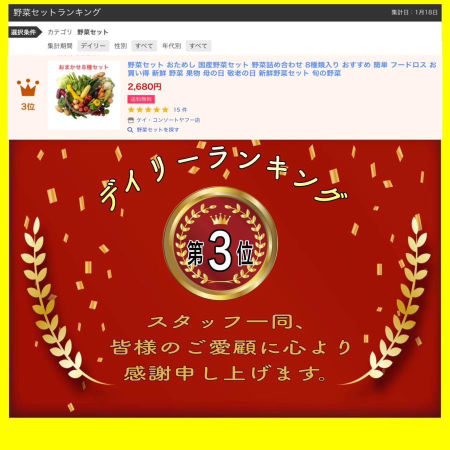 お野菜  野菜セット おためし 国産野菜セット 野菜詰め合わせ 8種類入り