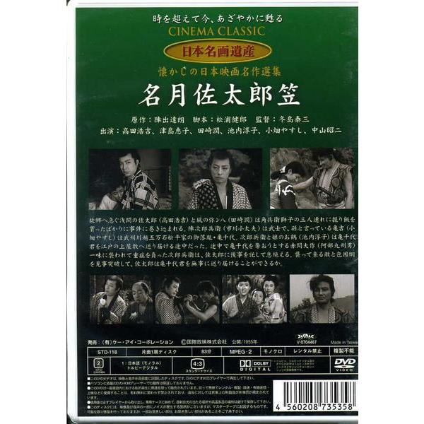 名月佐太郎笠 出演：高田浩吉・津島恵子・田崎潤 他 DVD