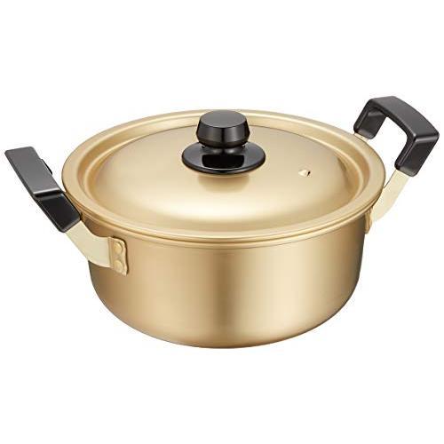 アルミキャスト製 イエロー 両手鍋*4 北陸アルミ ガス火専用 両手鍋 純しゅう酸 味づくし 18cm HP43-RM187