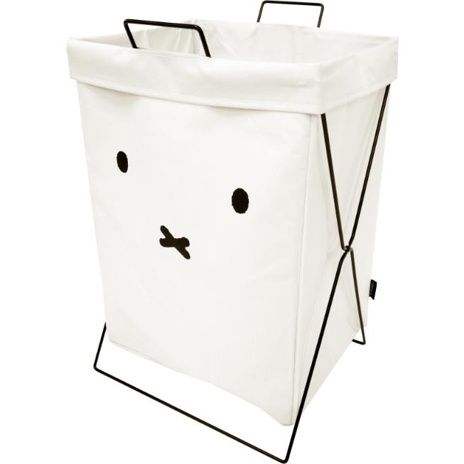 オカトー miffy ランドリーバスケット 横型 49L 顔だけミッフィー 【折りたたみ ミッフィー ボリス Dick Bruna ディックブルーナ 北欧 収納 洗濯かご】
