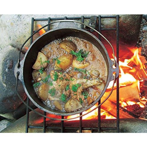 送料無料】キャプテンスタッグ ダッチオーブン 鉄鋳物 25cm UG-3046