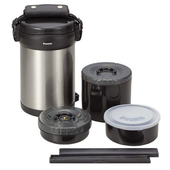 送料無料 ピーコック 男の魔法瓶 保温弁当箱（保温ランチジャー）2L