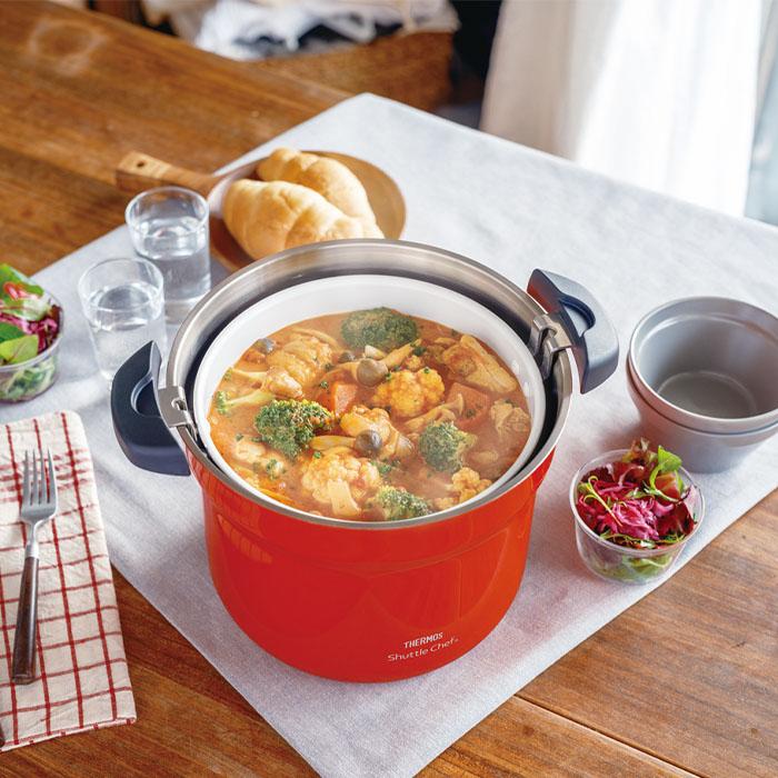 サーモス KBJ-4502 UR シャトルシェフ 4.3L アーバンレッド 保温調理鍋