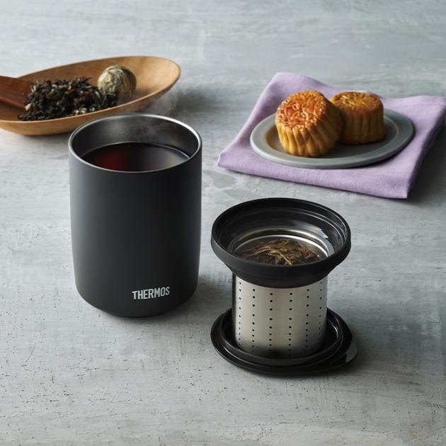 サーモス 茶こし付き 真空断熱ティータンブラー 0.5L ストーンブラック