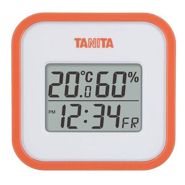 送料無料 タニタ　デジタル温湿度計 オレンジ TT-558OR