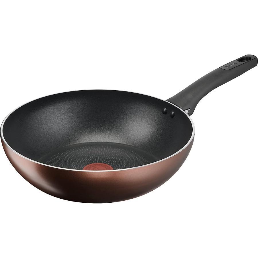 セブ T-fal IHチタン・エクセレンス モカ ウォックパン 28cm G17219