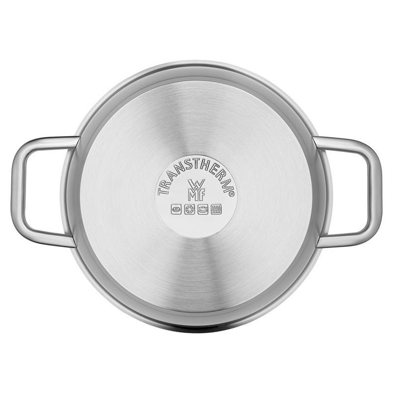 WMF アイコニック ローキャセロール 22cm 3.2L 【IH ガス火 対応 W0739226030 両手鍋 蓋付 ステンレス 高級 上質 ギフト プレゼント】の画像