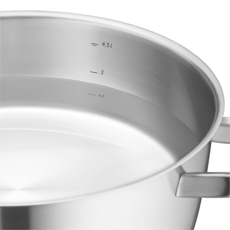 WMF アイコニック ロースター 28cm 5.7L 【IH ガス火 対応 W0741286030 両手鍋 蓋付 ステンレス 高級 上質 ギフト プレゼント】の画像