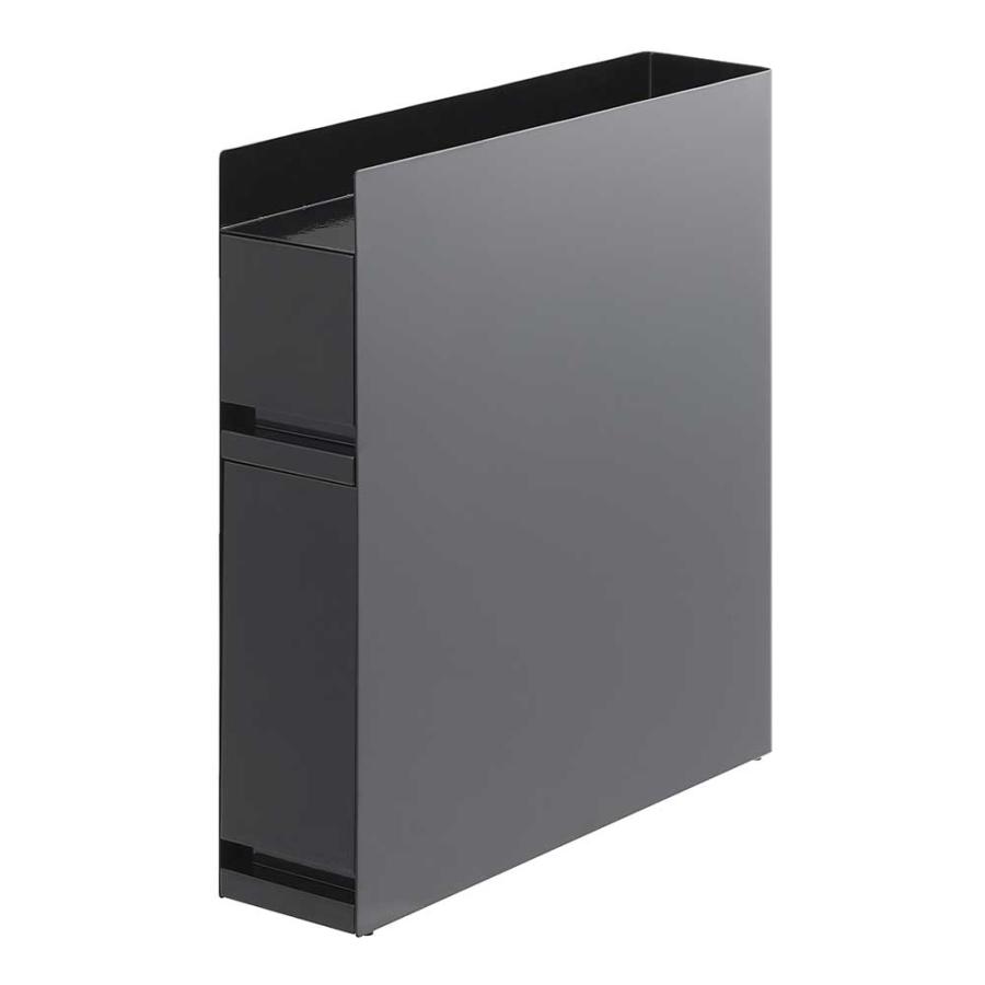 隠せる調味料ラック タワー 2段 山崎実業 tower ブラック 4335