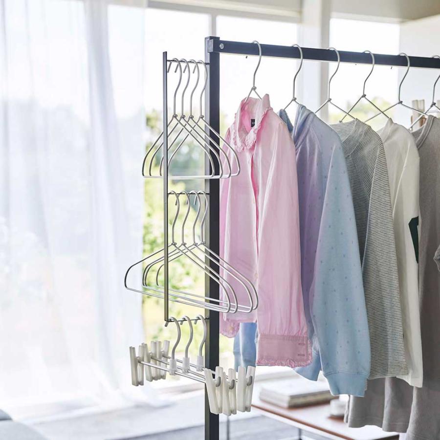 折り畳み室内物干し タワー 山崎実業 tower ブラック 6620 タワー